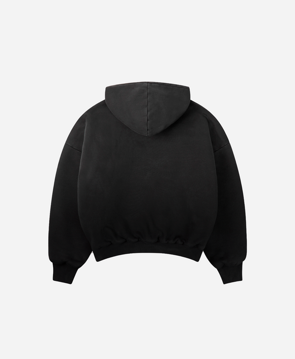 GALLERY Sun Faded Hoodie | Anthracite Black