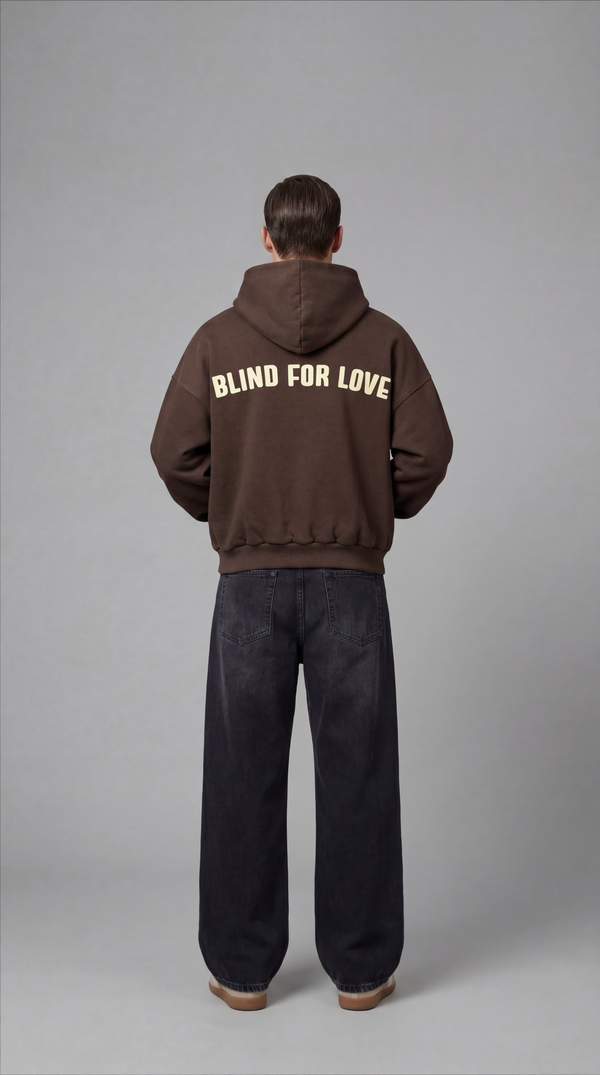 Blind for Love Hoodie | Mocha Brown
