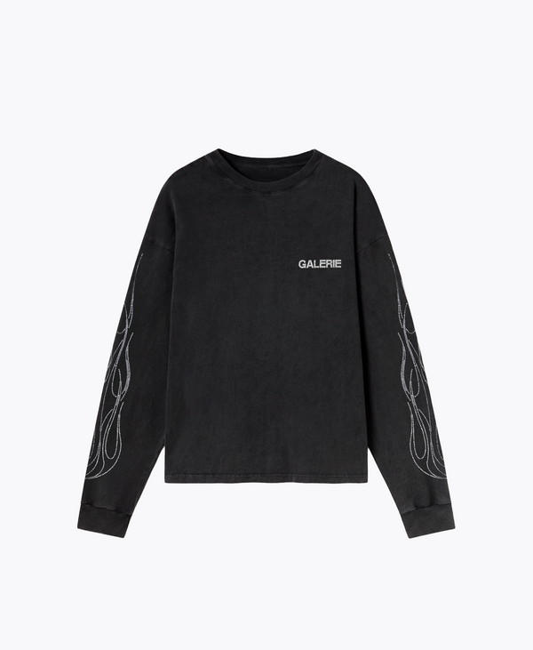 Crystal Flame Long Sleeve | Vintage Black