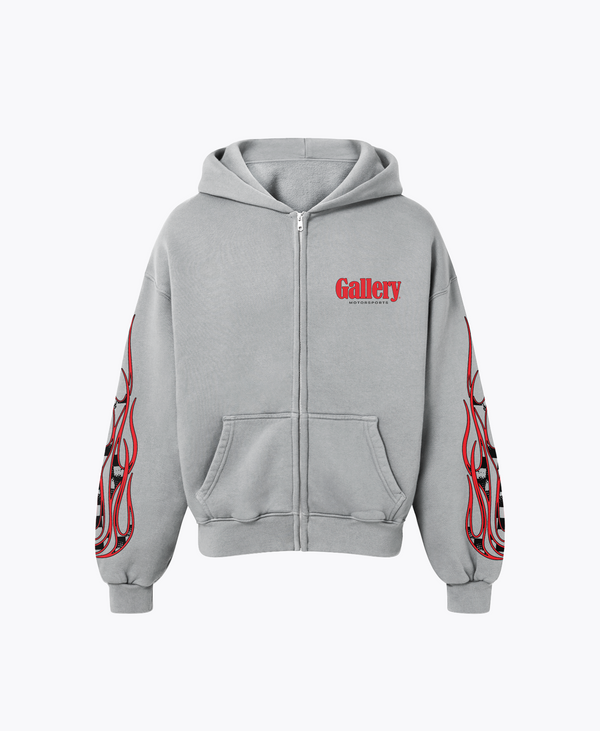 Gallery Motorsport Zip Hoodie | Gray