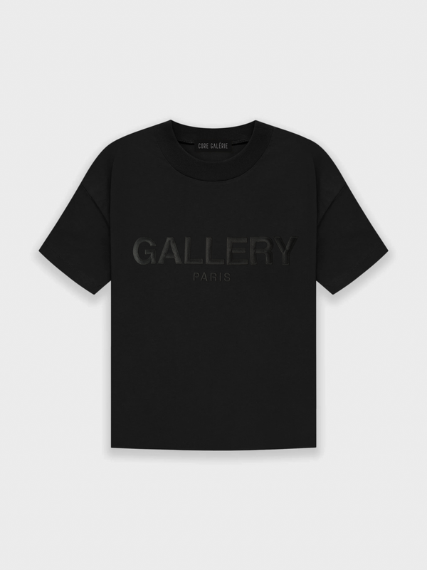 GALLERY Embroidery T-Shirt | Black