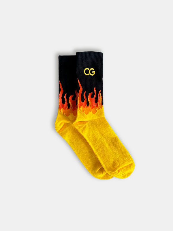 CG Flame Socks | Black/Yellow