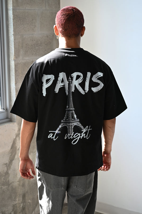 Paris At Night T-Shirt | Black