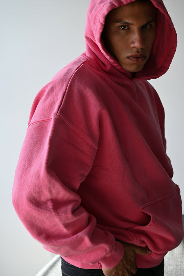 Vintage Sun Faded Hoodie | Pink