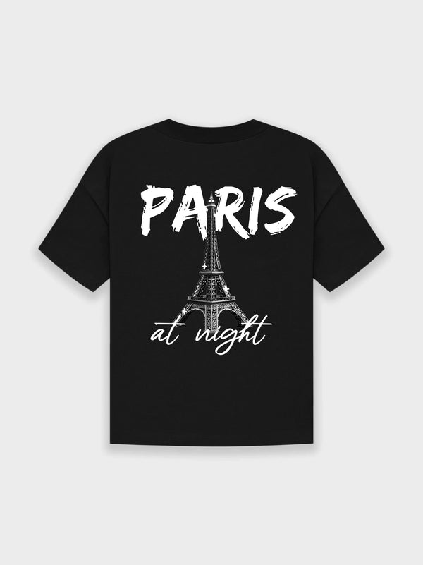 Paris At Night T-Shirt | Black